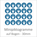 M017 "Atemschutz benutzen" 30 mm Durchmesser á 10 Stück